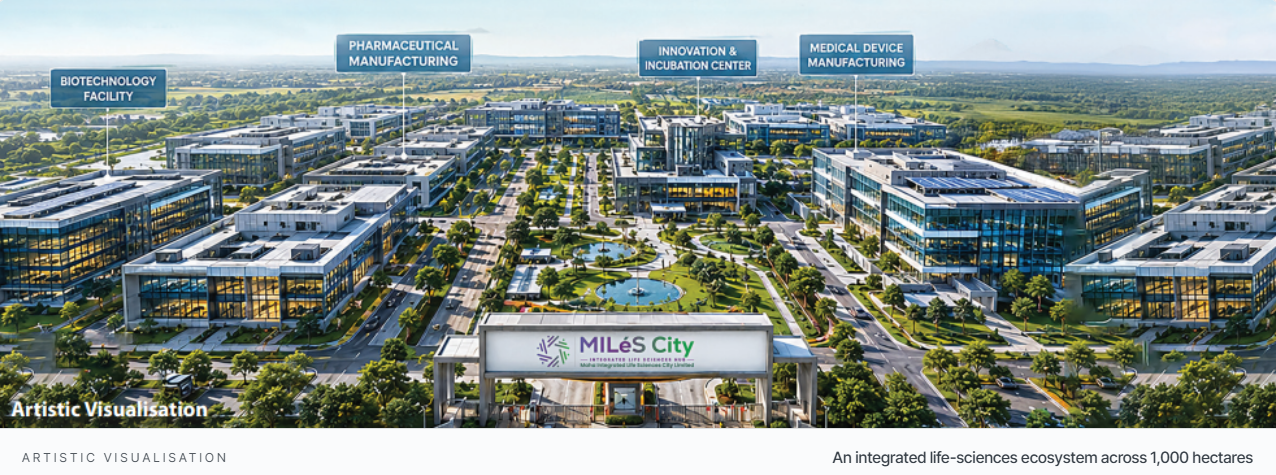 Aerial view of the industrial park